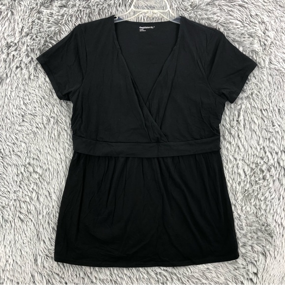 GAP Tops - Gap Maternity Shirt Nursing Womens Large Black Vneck Top Shirt